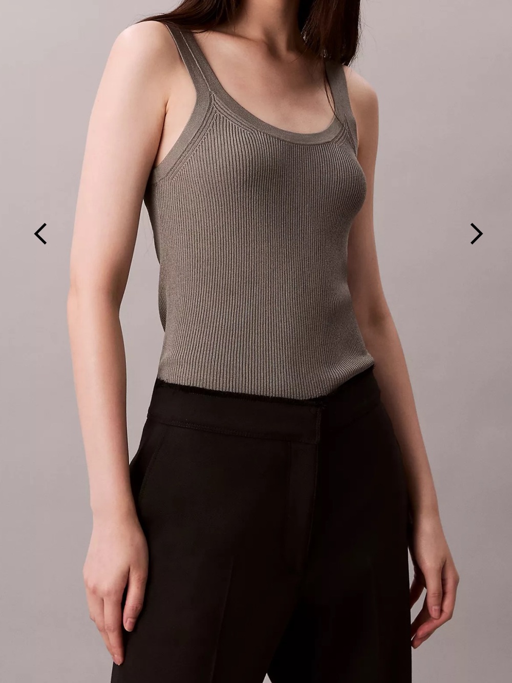 Calvin Klein viscose blend ribbed tank